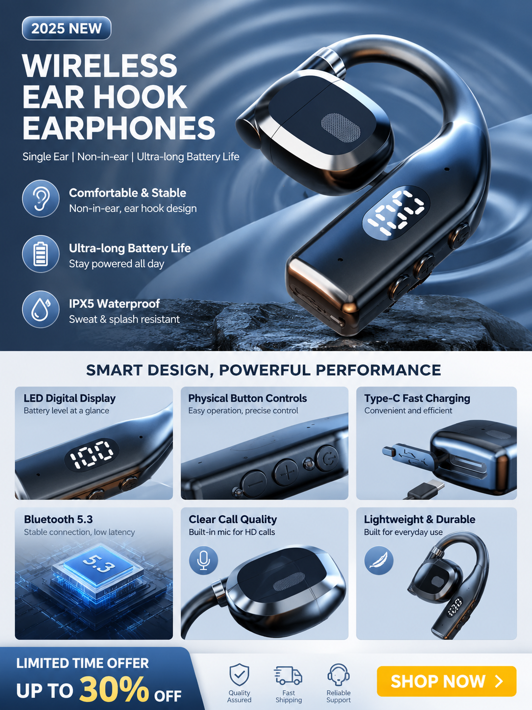 Wireless Earphone Landing Page