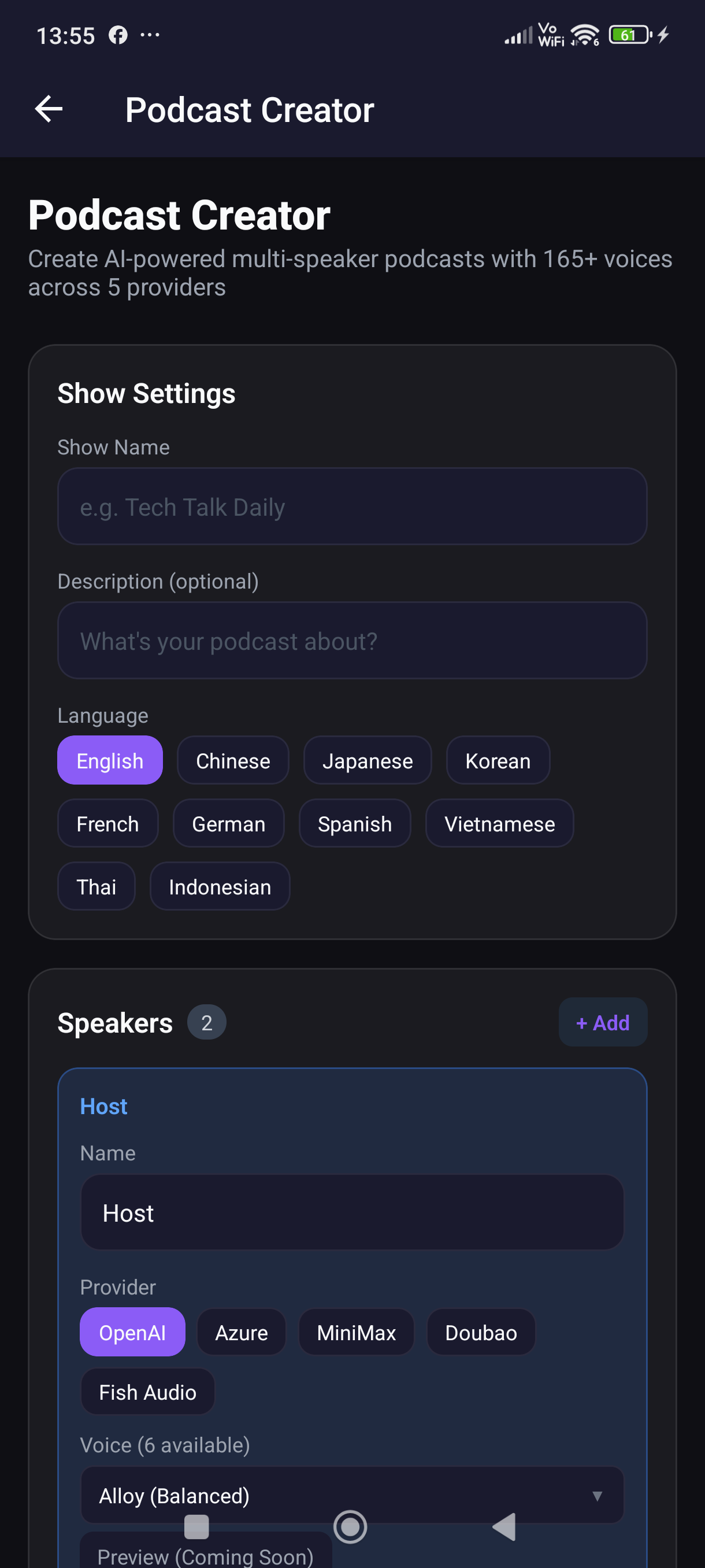 AI podcast creation